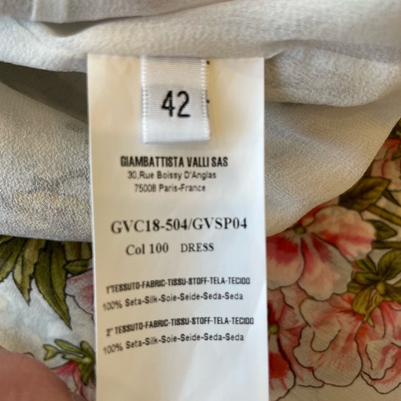 Giambattista Valli Silk Chiffon Floral Cape Dress - Picture 13 of 14
